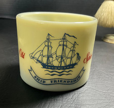 Vintage Early American Old Spice Shaving Soap Mug Vanity Shaving Ship Friendship