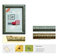 Holz Bilderrahmen Alladin Barock silber, 30 x 40 cm  Bilderrahmen