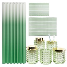 Bathroom Sets with Shower Curtain and Rugs and Accessories, Glass Bathroom Ac...