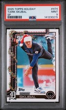 TARIK SKUBAL SHORT PRINT #H74 HOLIDAY EXCLUSIVE 2025 TOPPS HOLIDAY PSA 9 MINT