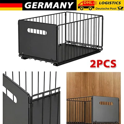 2x Ausziehbare Teleskop Schublade Küchenschublade Schubladen Schrankauszug Set - Bild 1 von 4