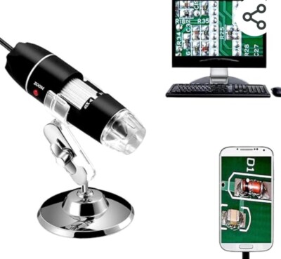 Jiusion 40 to 1000x Magnification Endoscope, 8 LED USB 2.0 Digital Microscope 