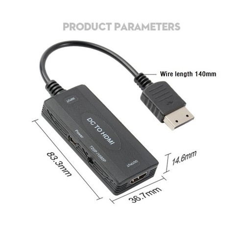 Cable convertidor para adaptador Dreamcast a HDMI DC a HDMI 720P/1080P - Imagen 7 de 7