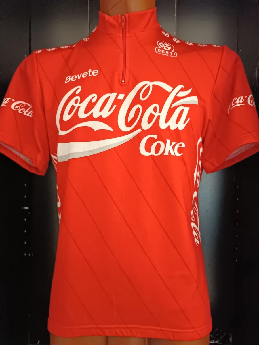 maglia ciclismo originale vintage team COCA COLA DENTI COKE TG L