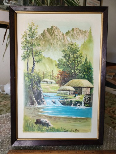 Vintage Suh Jin Hee Oil Paintings Signed Seasons Landscapes (4) Original Frames  - Picture 3 of 17