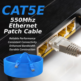 Cat5e CAT5 Network Ethernet Computer Patch Cable PC XBOX, PS3, PS4 Blue lot