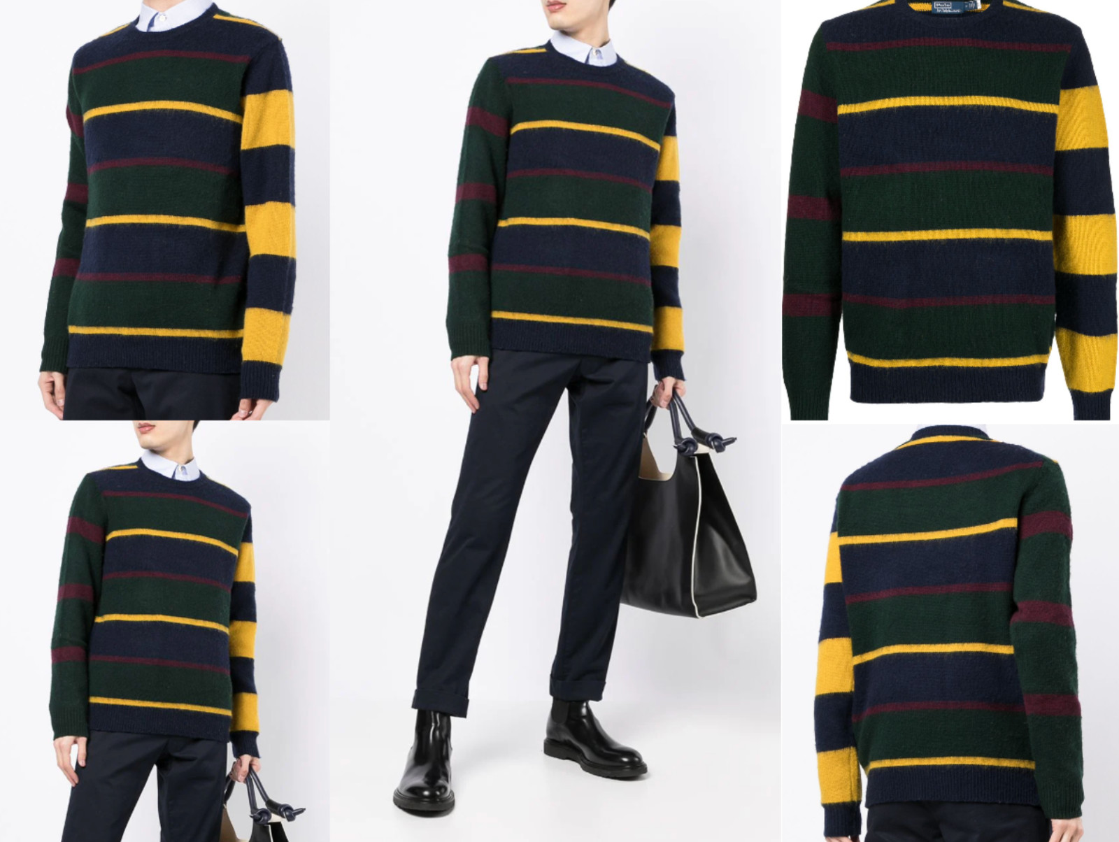 Polo Ralph Lauren Stripe Patchwork Sweater