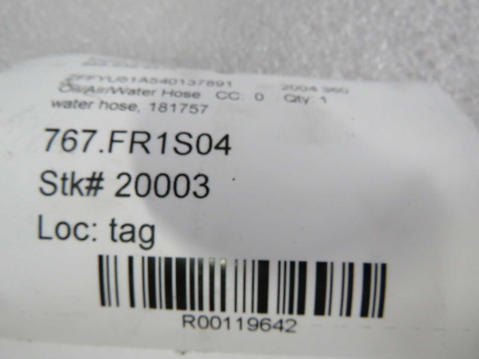 Ferrari 360, Water Hose, Used, P/N 181757