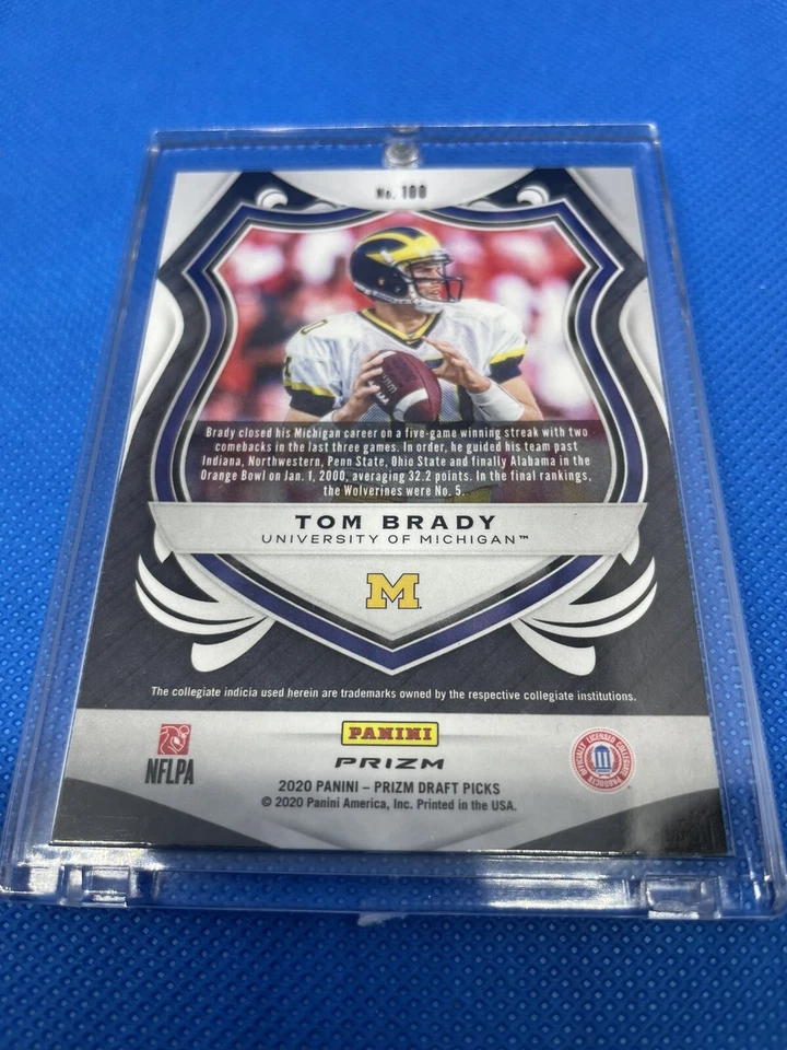 Tom Brady 2020 Panini Prizm Draft SILVER PRIZM #100 New England NFL Card MINT! - Image 2 of 3
