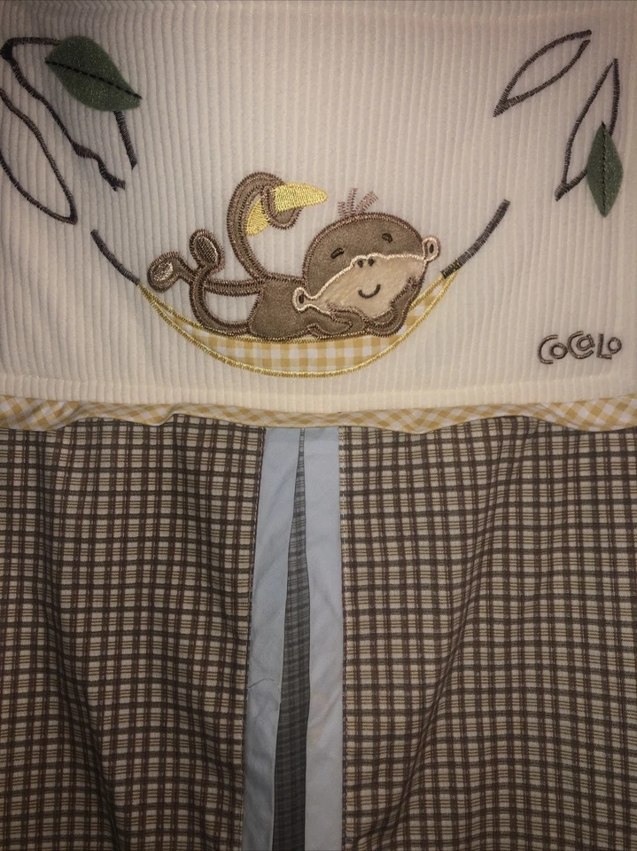 Porta-fraldas para bebês COCALO empilhador macaco negócios azul creme marrom - Imagem 2 de 4