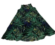 Calven Klein Women’s Short Size 10 Leaves Theme Multicolor Sleeveless Dress