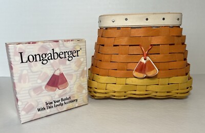 Longaberger 2016 Candy Corn Basket - Tie On & Protector 