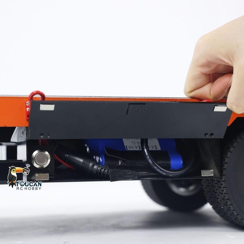 Metal 4-axle Trailer W/Electric Tailboard Support Leg fits 1/14 RC Tractor Truck - Picture 11 of 12