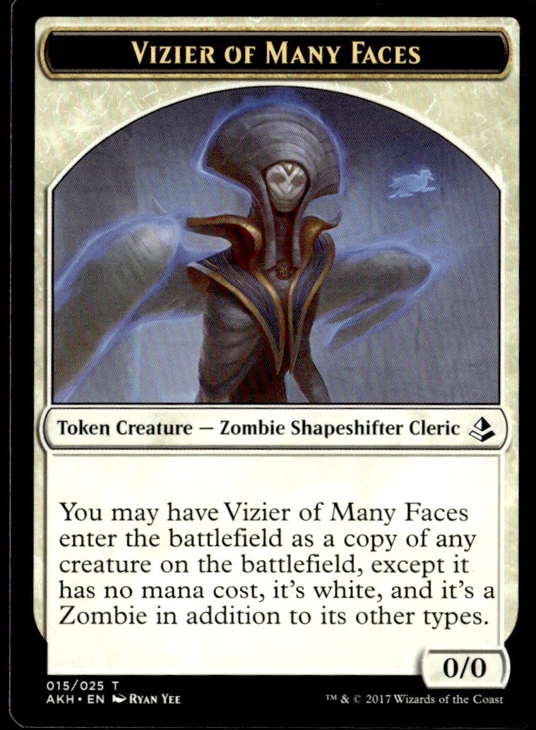 2017 Amonkhet Vizier of Many Faces Token Common #15 MTG