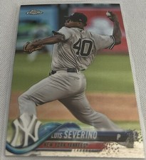 2018 Topps Chrome Baseball Luis Severino New York Yankees base card #65
