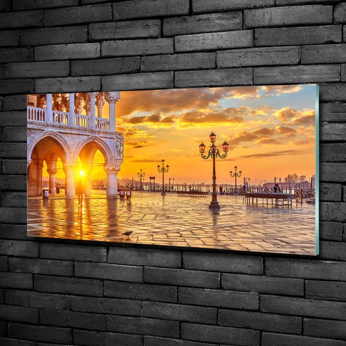 Tableau Sur Verre Trempé Tulup - 50x100 Cm - Motif Soleil - Moderne, Orange