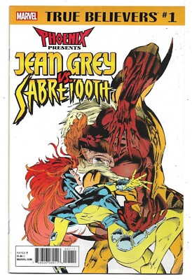 X-Men #28 Jean Grey vs Sabretooth True Believers #1 Reprint NM (2018) Marvel