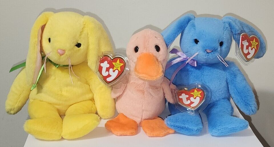 Ty Beanie Baby Set of 3 MARSH, QUACKER JAX & WILLOW 30th