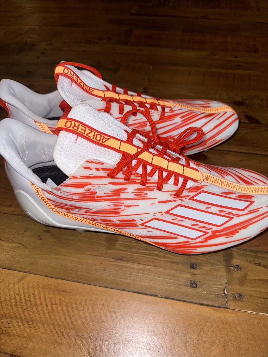 NEW adidas Adizero Football Cleats Mens Size 13.5 Orange  display picture 1