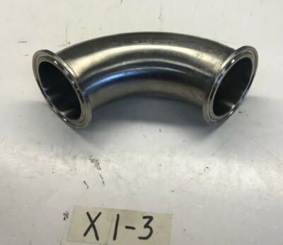 90 deg Elbow | Tri Clamp/Clover 2 inch - Sanitary SS316 *Fast Shipping*