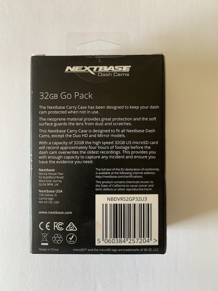 Nextbase Dash Cams 32GB U3 Go Pack NBDVRS2GP32U3 (RN1020918) New