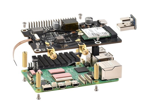 Waveshare PCIe To M.2 E KEY Adapter With PoE Function for Raspberry Pi 5 - Picture 15 of 18