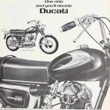 DUCATI MONZA 250 JR 1965 FALCON CADET VINTAGE ITALIAN MOTORCYCLE PRINT AD B&W