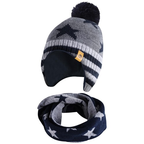 Children's Pom Pom Bobble Hat Kids Boys Girls Winter Warm Knitted Beanie Cap - Picture 2 of 30