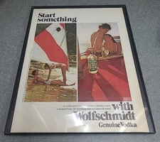 Wolfschmidt Vodka 1976 Print Ad Framed 8.5x11 