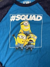 Universal studios boys despicable me Minion Blue Graphic-Print T-shirt Large