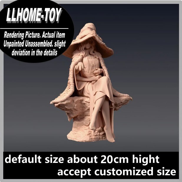 Game Character Ranni Moon Princess Sit Resin 3D Print GK Figure DIY Model