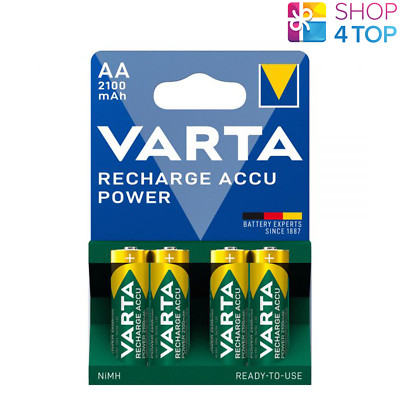 4 VARTA RECHARGE ACCU POWER AA HR6 BATTERIES 1.2V 2100mAh NiMH MIGNON STILO NEW