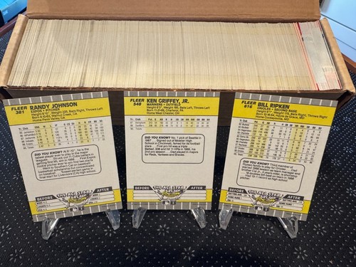 Juego completo de 660 tarjetas Fleer Baseball 1989 con pegatinas (Griffey Jr/Johnson RC) - Imagen 2 de 8
