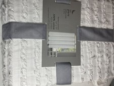 THE PURE COLLECTION SHOWER CURTAIN WHITE 100% COTTON  WOVEN TEXTURE 72 X 72  NIP