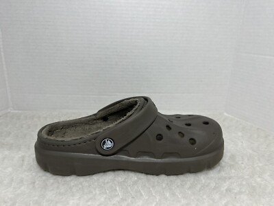 Crocs Baya Lined Clogs Fur Brown Unisex Mens 5 Women 7 
