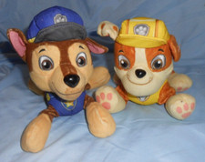 2 - NICKELODEON PAW PATROL PLUSH TOYS 2013 CHASE AND RUBBLE - SPIN MASTER