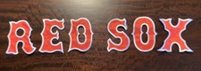 Vintage 2000’s Boston Red Sox-Large Letter Jersey Logo patch Kit; 4 1/4”; Rare