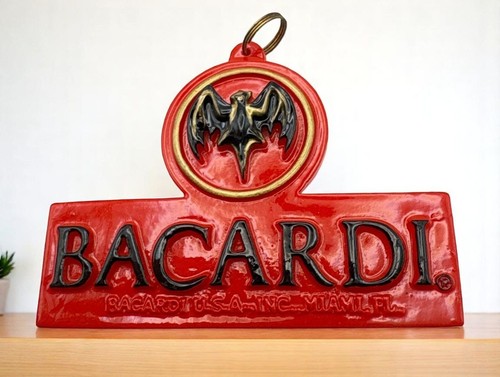 Mardi Gras Bacardi Rum Bat Logo Novelty Pendant Ornament Alcohol Advertising