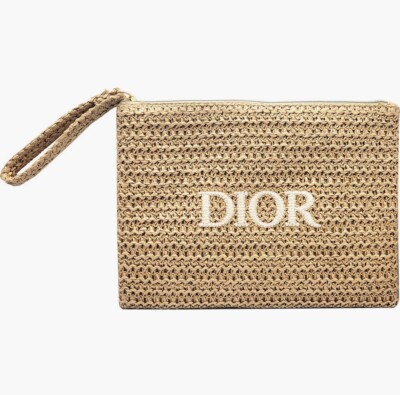 Christian Dior / ポーチ/キャンバス/BEG Christian Dior◇ポーチ