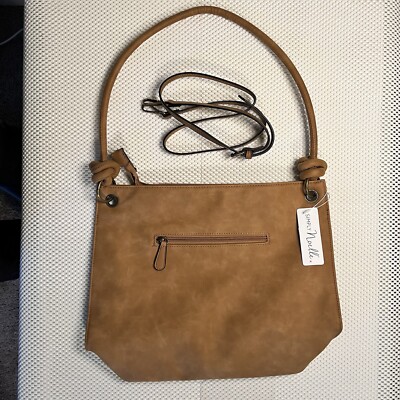 Simply Noelle Faux Leather Whiskey Hobo Handbag