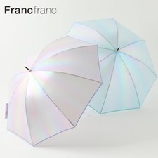 Francfranc Glow Pearl Umbrella Long and Folding Nylon Polystyrene JAPAN NEW