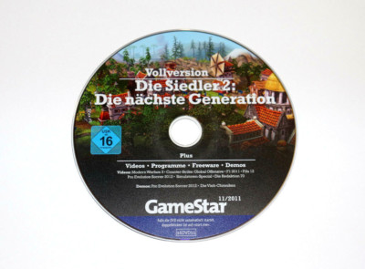 2011 Gamestar DVD The Settlers Die Siedler 2 COD Modern Warfare 3 Counter-Strike