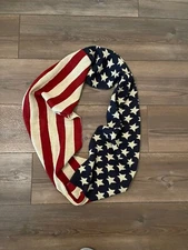 Infinity Scarf US Flag Soft Knit Acrylic Team USA