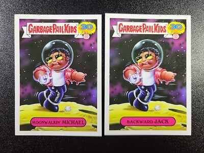 Michael Jackson Spoof Moonwalk Thriller Garbage Pail Kids 2 Card Set