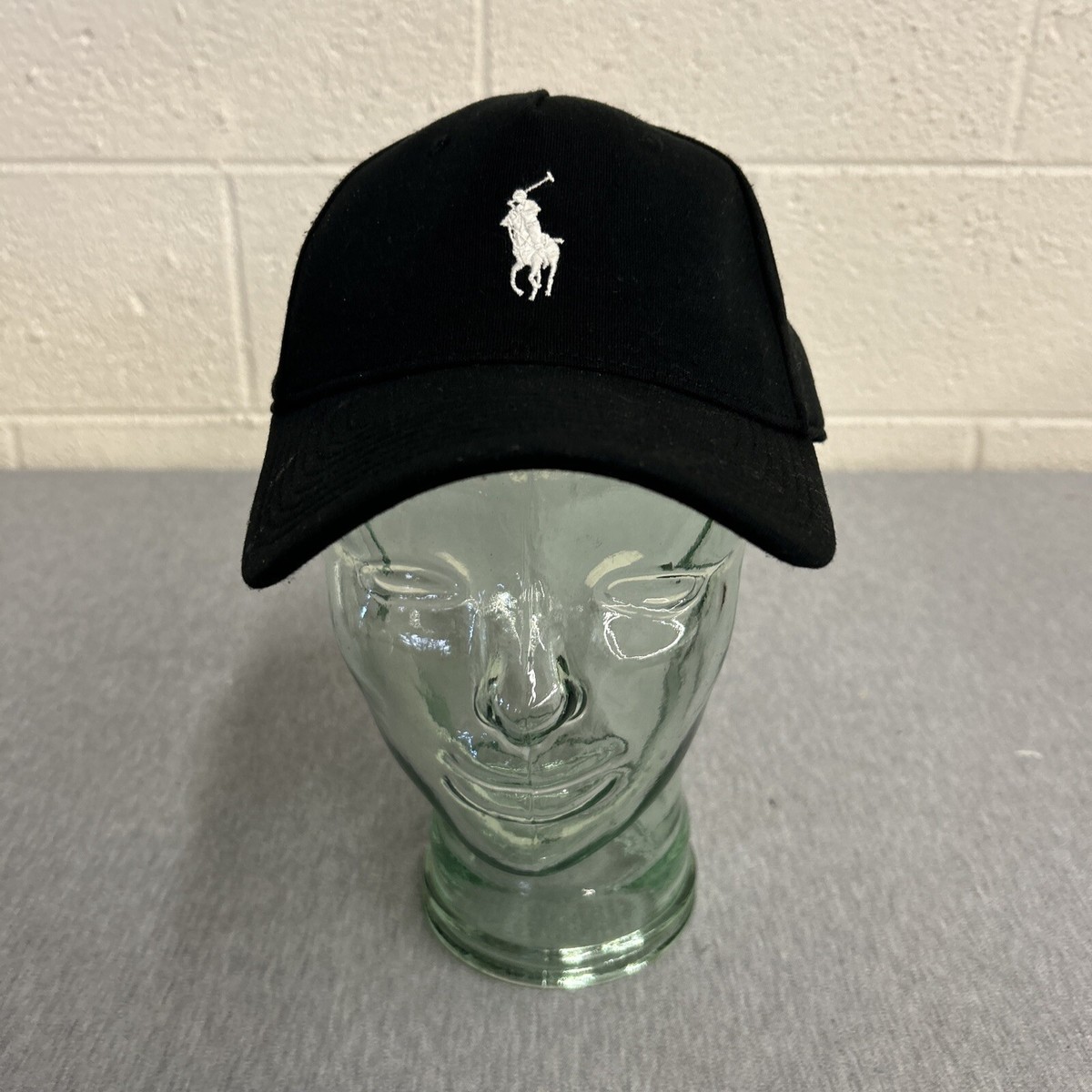 Polo Ralph Lauren Double Knit Jacquard Ball Cap Snapback Hat Black