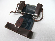 BUNDE Hard Brown Leather Camera Case Made in Germany Vintage