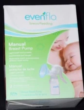 Evenflo  Breastfeeding Manual Breast Pump Breastpump w/ 2 Nursing Pads 