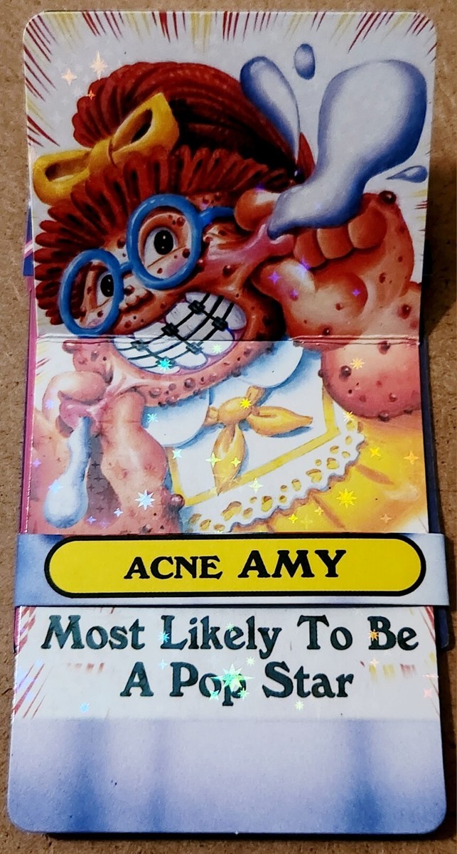 ACNE AMY: POP-UP BOOKLET CARD REFRACTOR GARBAGE PAIL KIDS SP