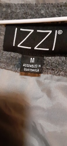 IZZI Womens Jacket Faux Fur Gray Zip Front Size M - Picture 15 of 24