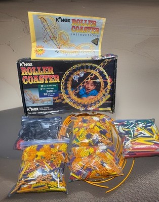 K'nex Roller Coaster 63030  in Original Box Uncounted Appears Complete W Manual